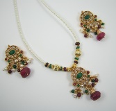 Indian One Gram Gold Jewelry Set - JS053