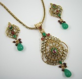 Indian One Gram Gold Jewelry Set - JS079