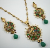 Indian One Gram Gold Jewelry Set - JS100